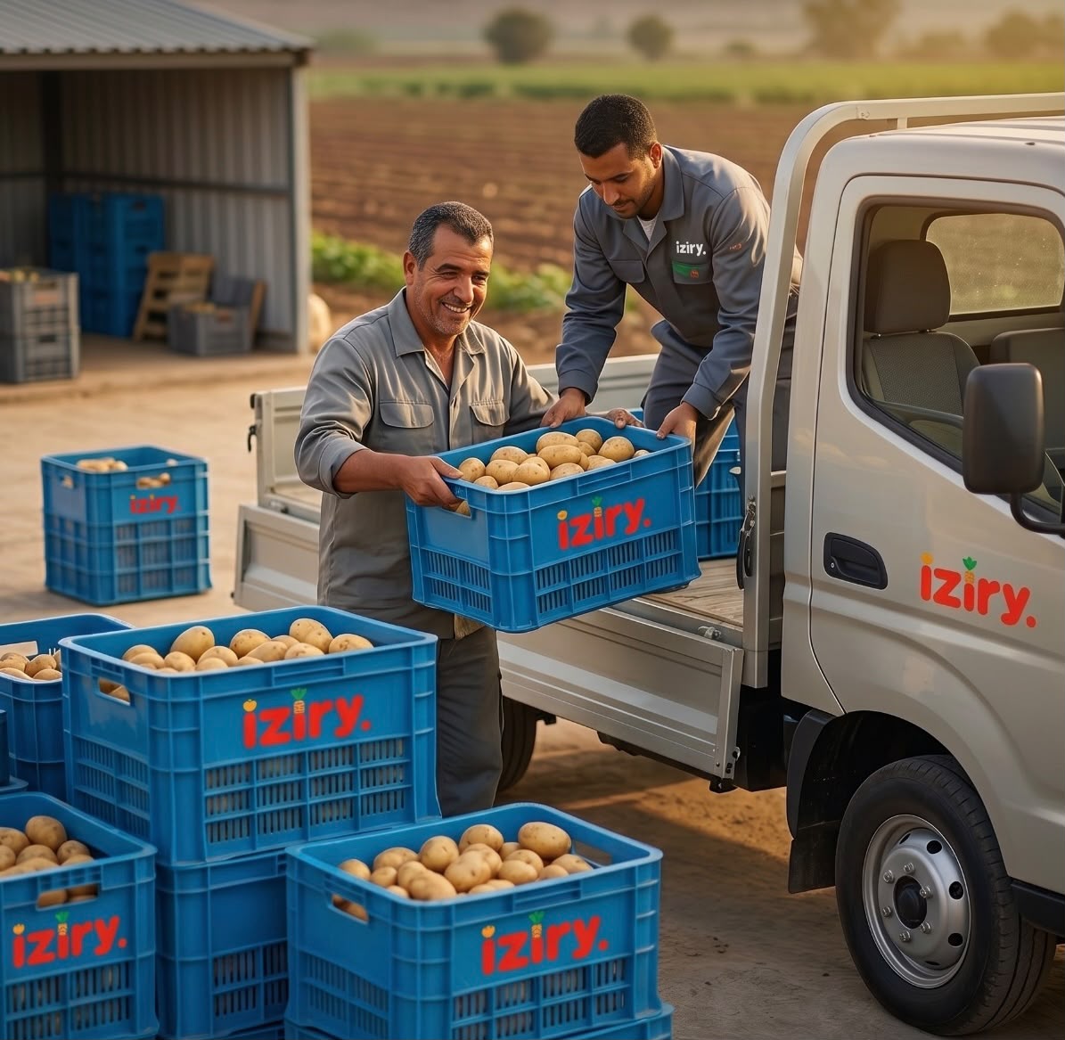Logistique Iziry - chargement des caisses